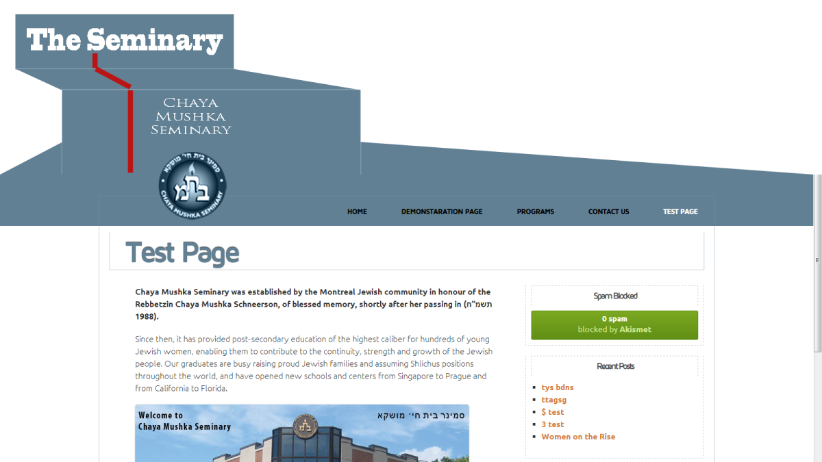 17 The Seminary website design