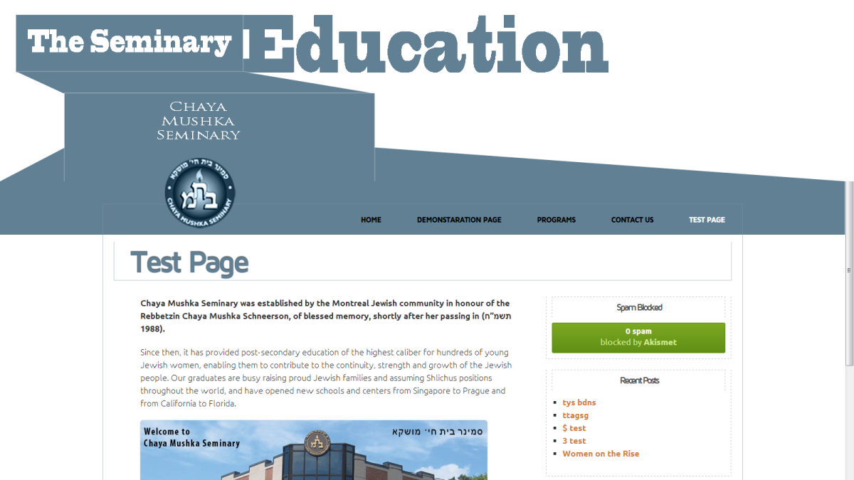 18 The Seminary website design