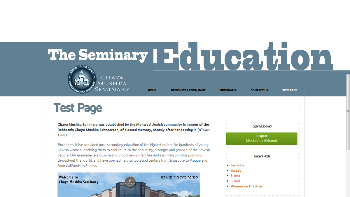 19 The Seminary website design