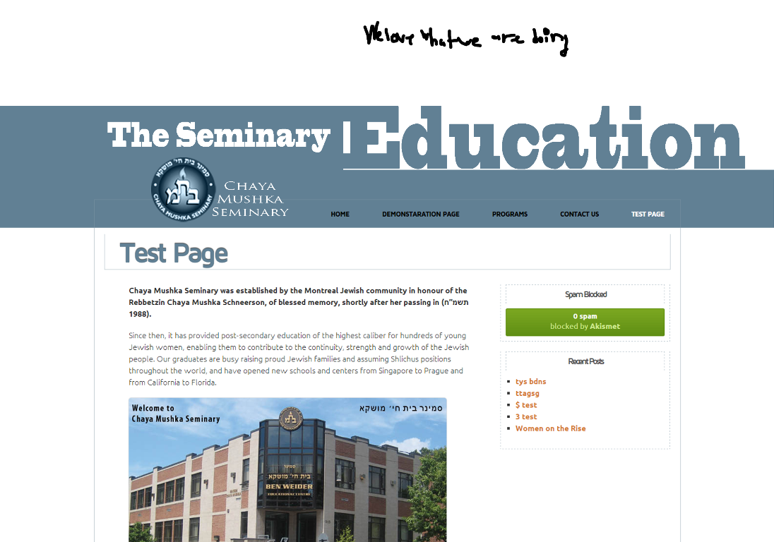 21 The Seminary website design