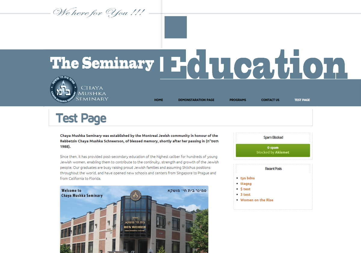 23 The Seminary website design