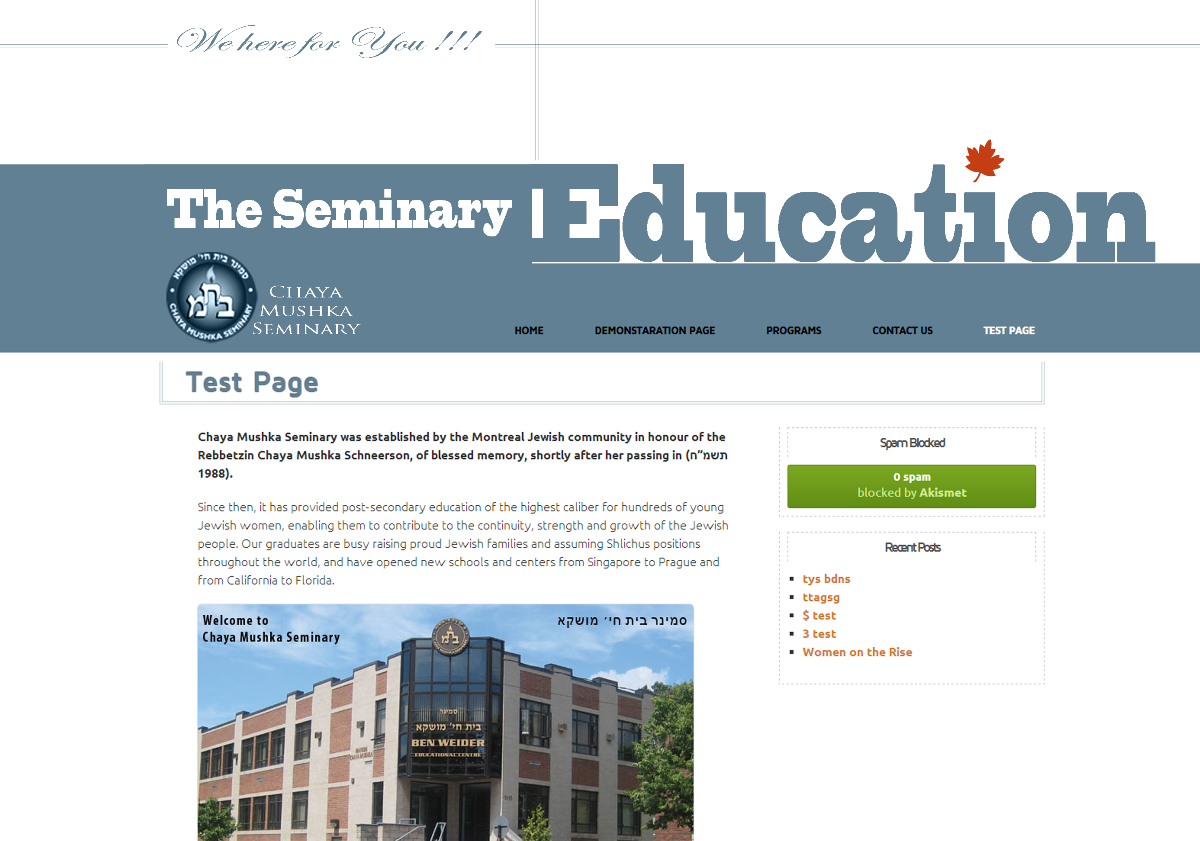 25 The Seminary website design