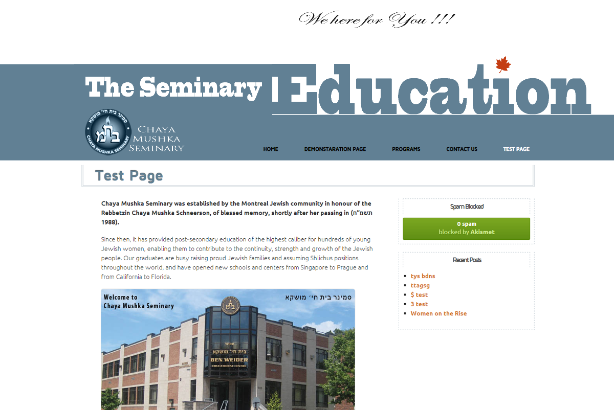 26 The Seminary website design