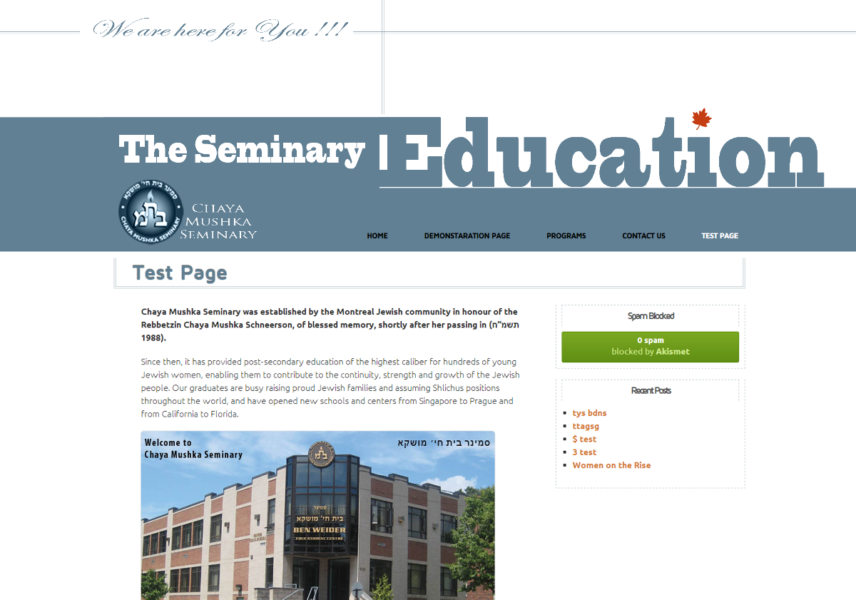 28 The Seminary website design