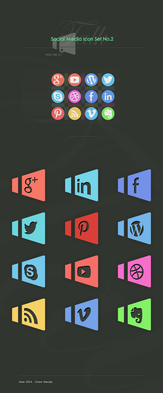 The Talk. Social media icons set no.2